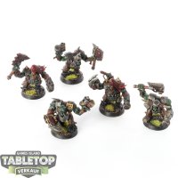 Orks - 5x Ork Nobz - bemalt