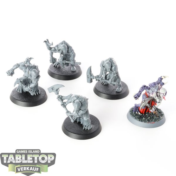 Genestealer Cults - 5 x Aberrants - teilweise bemalt