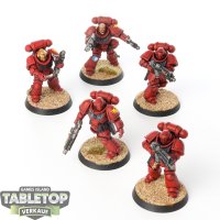 Blood Angels - 5x Primaris Intercessors - bemalt