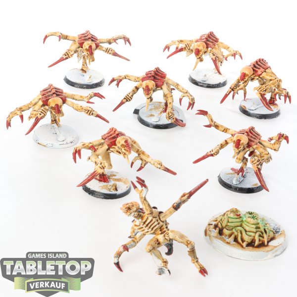 Tyraniden - 8 x Genestealers klassisch - teilweise bemalt