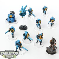 Tau Empire - 9 x Fire Warriors Strike Team - bemalt