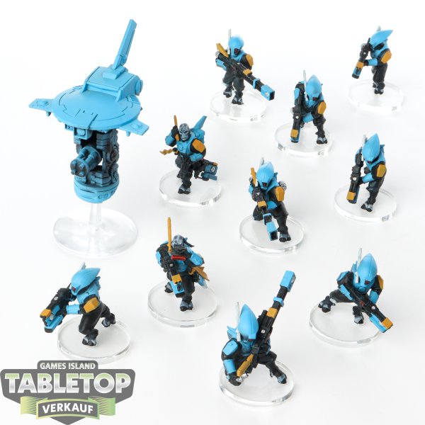 Tau Empire - 10 x Pathfinder Team - bemalt