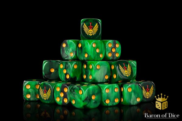 Baron of Dice - Reaper Angels 16mm Round Corner Dice (25)