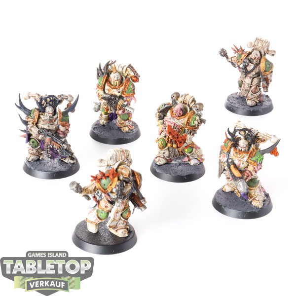 Death Guard - 6 Plague Marines - bemalt