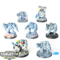 Space Wolves - 7x Wolf Guard Terminators - teilweise bemalt