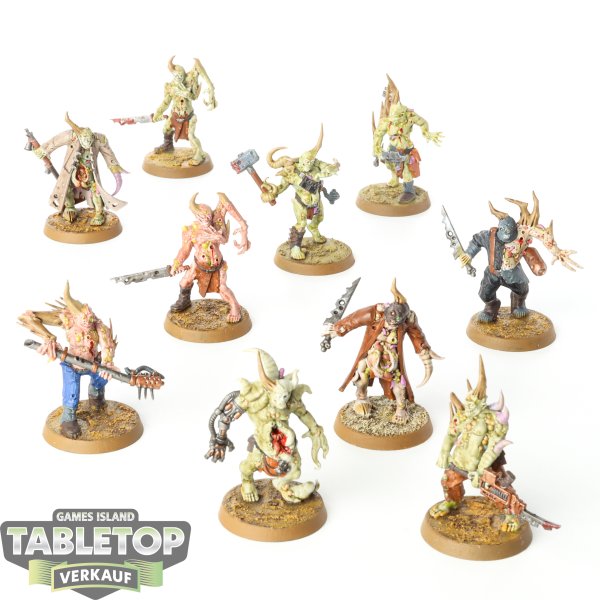 Death Guard - 10x Poxwalkers - bemalt