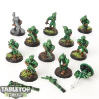 Tau Empire - 10 x Pathfinder Team - teilweise bemalt