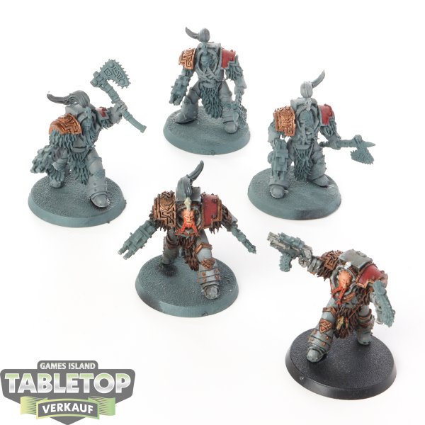 Horus Heresy - 5 x Space Wolves Legion Varagyr Wolf Guard Terminators - teilweise bemalt