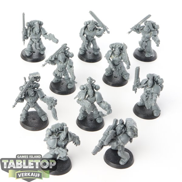 Space Wolves - 10x Grey Hunters - unbemalt