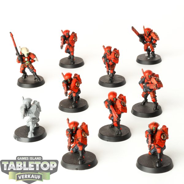 Tau Empire - 10 x Fire Warriors - teilweise bemalt