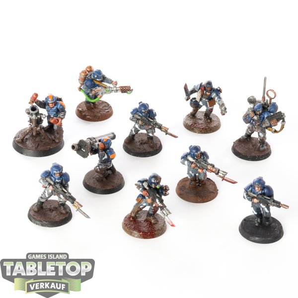 Astra Militarum - 10 Cadian Shock Troops - bemalt