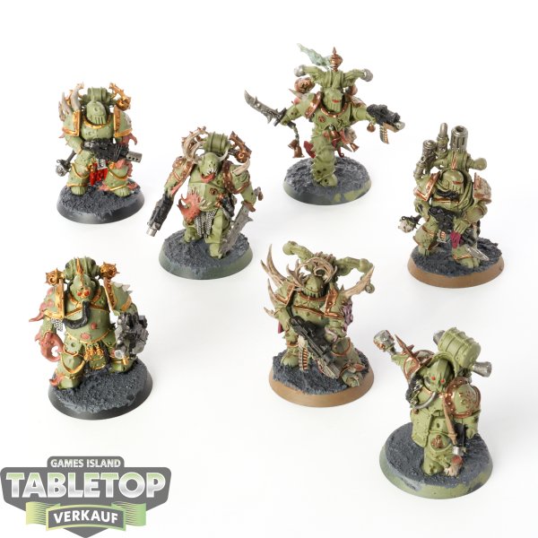 Death Guard - 7 x Plague Marines - bemalt