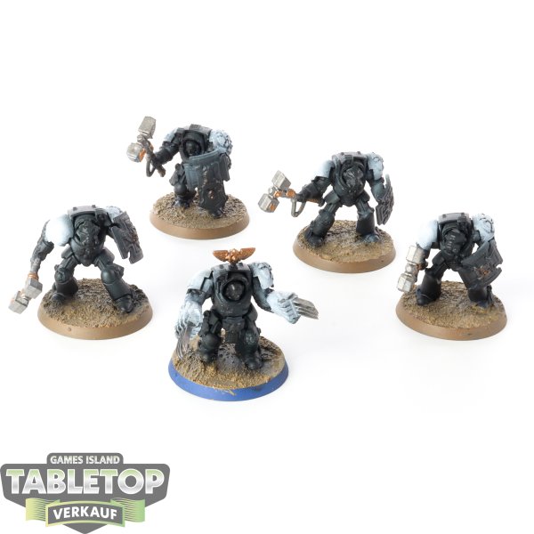 Space Marines - 5 x Terminator Assault Squad - teilweise bemalt