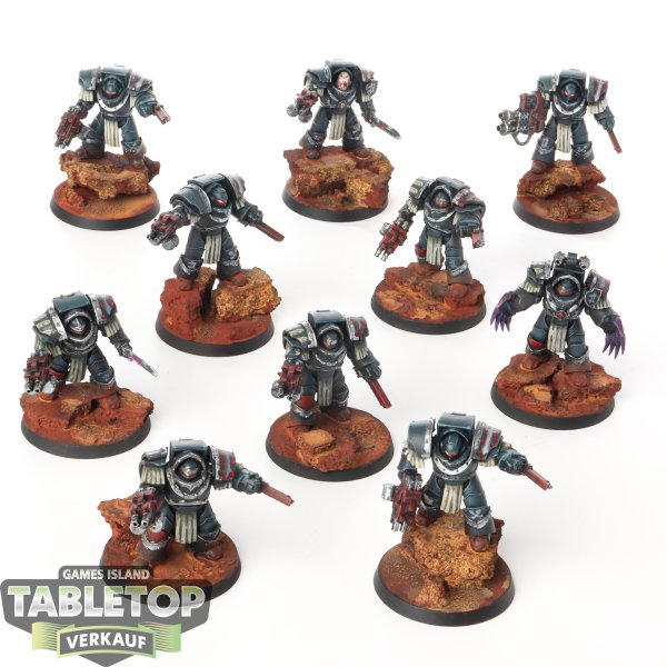 Horus Heresy - 10x Legion Cataphractii Terminator Squad - bemalt