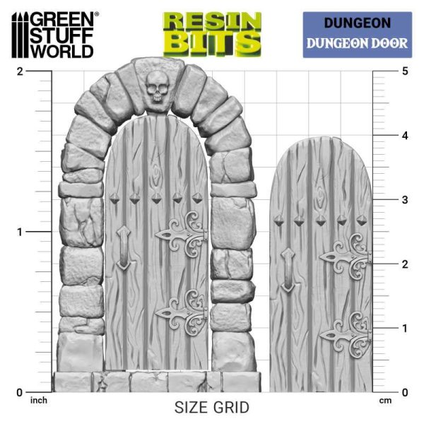 Green Stuff World - 3D printed set - Dungeon Doors