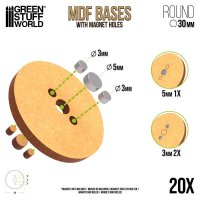 Green Stuff World - MDF Bases - Round 30 mm