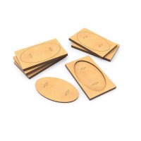 Green Stuff World - MDF Base adapter - Oval 90x52mm to...