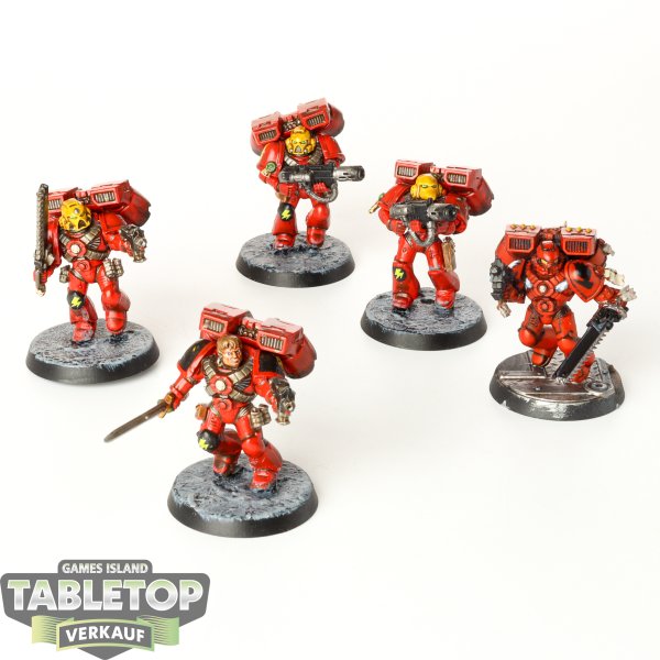 Blood Angels - 5x Vanguard Veteran Squad Klassisch - bemalt