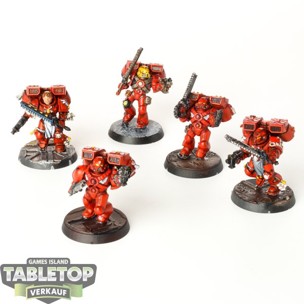 Blood Angels - 5x Vanguard Veteran Squad Klassisch - bemalt