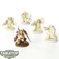 Death Guard - 5x Blightlord Terminators - teilweise bemalt