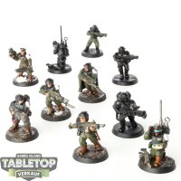 Astra Militarum - 10x Cadian Shock Troops - teilweise bemalt