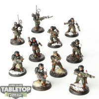 Astra Militarum - 10x Cadian Shock Troops - teilweise bemalt