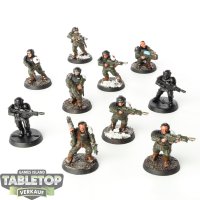 Astra Militarum - 10x Cadian Shock Troops - teilweise bemalt