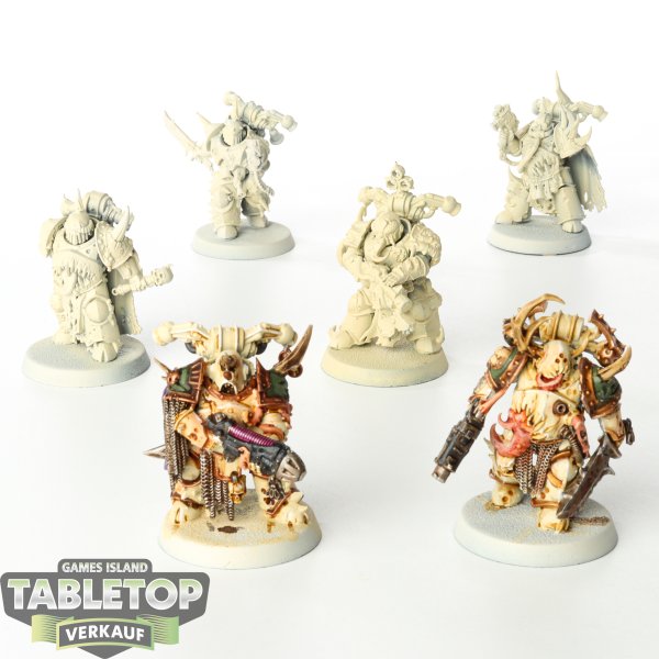 Death Guard - 6x Plague Marines  - teilweise bemalt