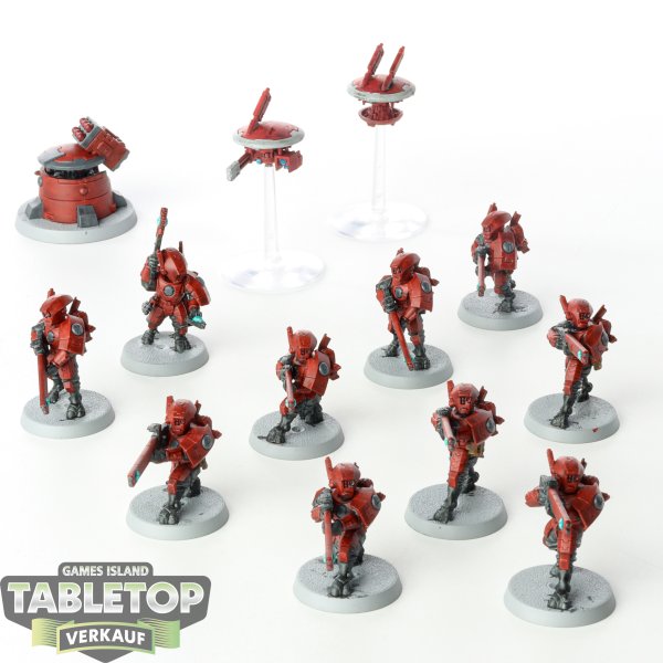 Tau Empire - 10x Fire Warriors Strike Team - bemalt