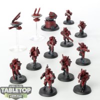 Tau Empire - 10x Fire Warriors Strike Team - bemalt