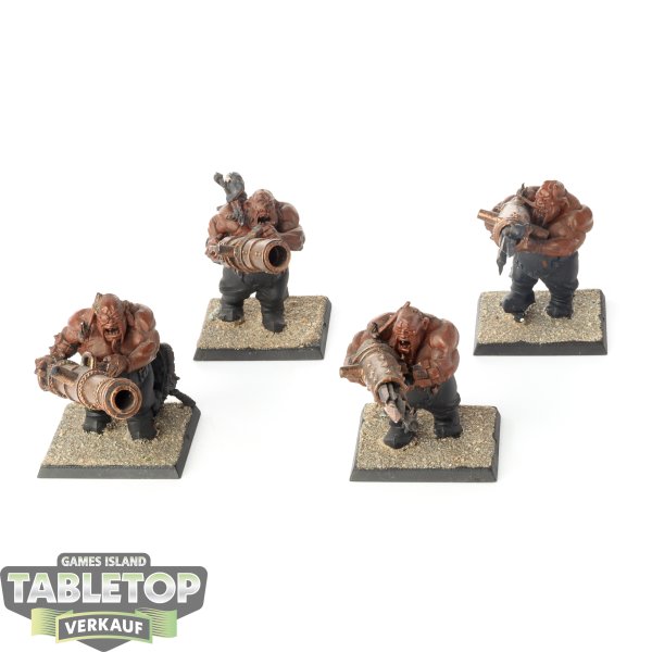 Ogre Kingdoms - 4 x Leadbelchers - teilweise bemalt