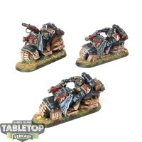 Dark Angels - 3x Ravenwing Bike Squadron - bemalt