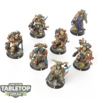 Death Guard - 7 Plague Marines - bemalt