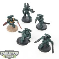 Space Marines - 5x Assault Intercessors - teilweise bemalt