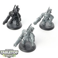 Tau Empire - 3x XV25 Stealth Battlesuits - grundiert