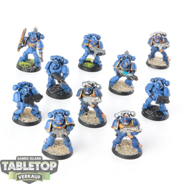 Space Marines - 10 x Tactical Squad klassisch - teilweise bemalt