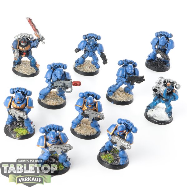 Space Marines - 10 x Tactical Squad klassisch - teilweise bemalt