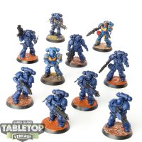 Space Marines - 10 Primaris Intercessors - teilweise bemalt