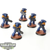 Space Marines - 5 Primaris Hellblasters - teilweise bemalt