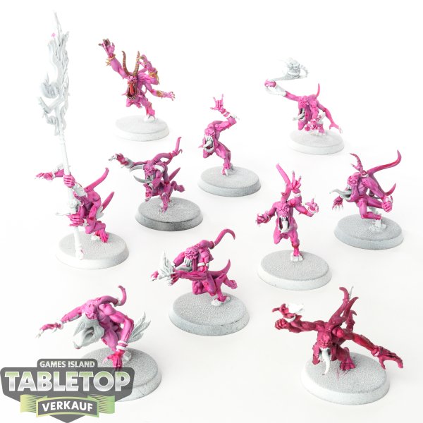 Disciples of Tzeentch - 10x Pink Horrors of Tzeentch - teilweise bemalt