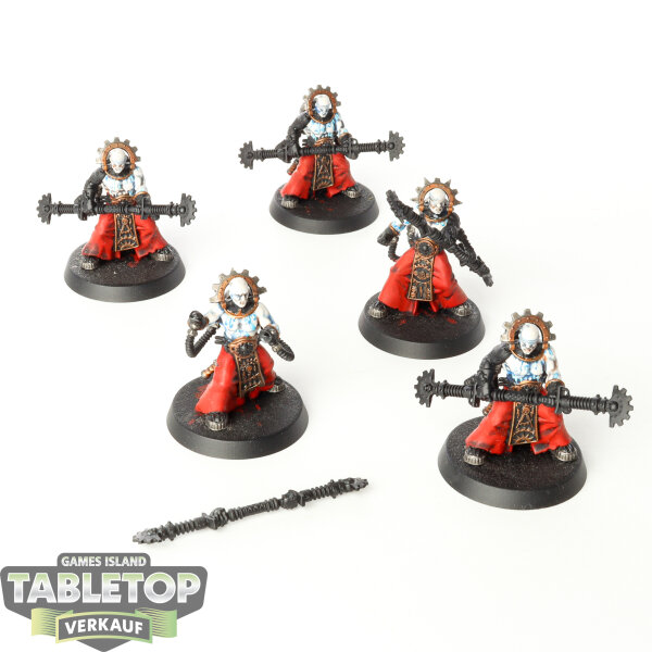 Adeptus Mechanicus - 5x Fulgurite Electro-Priests - teilweise bemalt