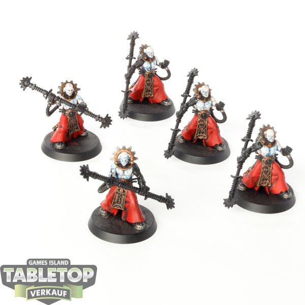 Adeptus Mechanicus - 5x Fulgurite Electro-Priests - teilweise bemalt