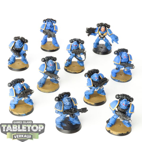 Space Marines - 10x Tactical Squad klassisch - teilweise bemalt