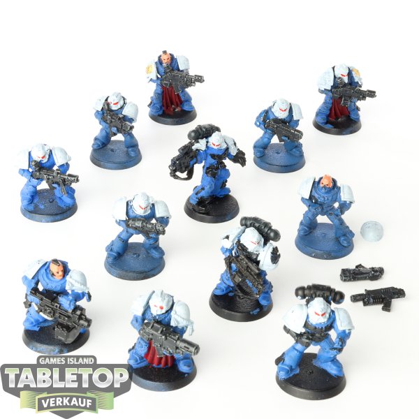 Space Marines - 12x Tactical Squad klassisch - teilweise bemalt