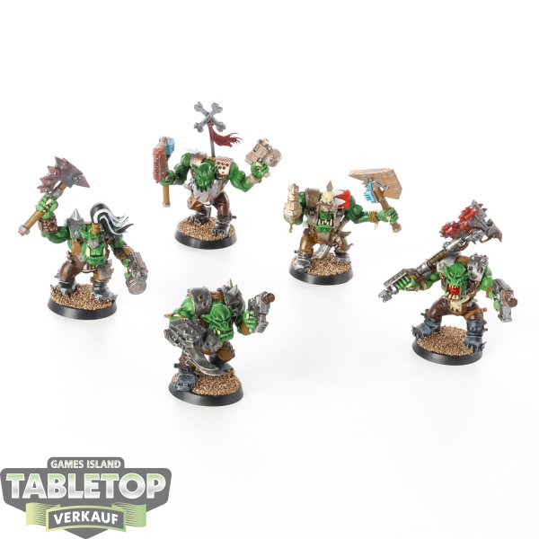 Orks - 5x Ork Nobz - bemalt