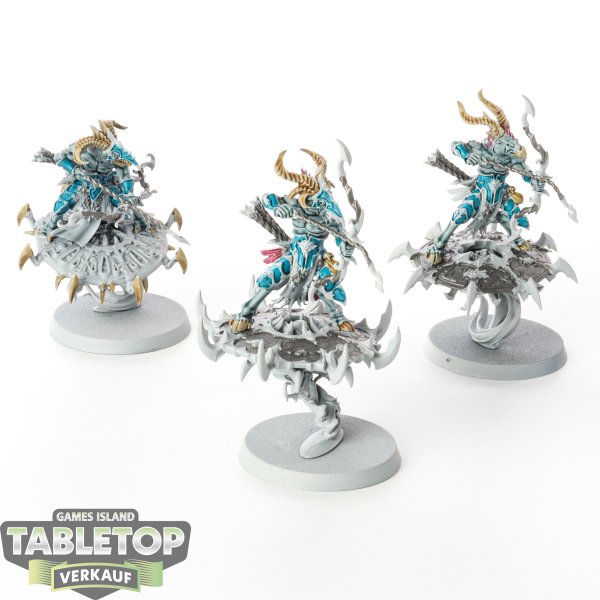 Disciples of Tzeentch - 3x Tzaangor Enlightened - teilweise bemalt