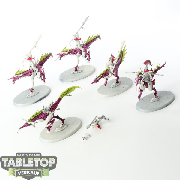 Hedonites of Slaanesh - 5x Slickblade Seekers - teilweise bemalt