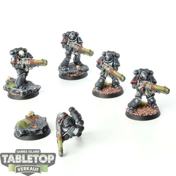 Raven Guard - 5 x Primaris Hellblasters - bemalt