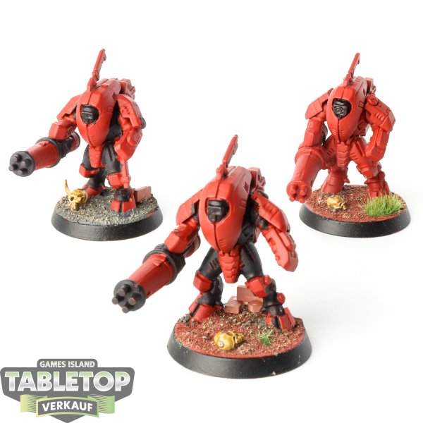 Tau Empire - 3x XV25 Stealth - grundiert