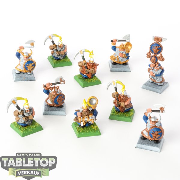 Warhammer Fantasy - 10x Dwarfen Warriors - bemalt